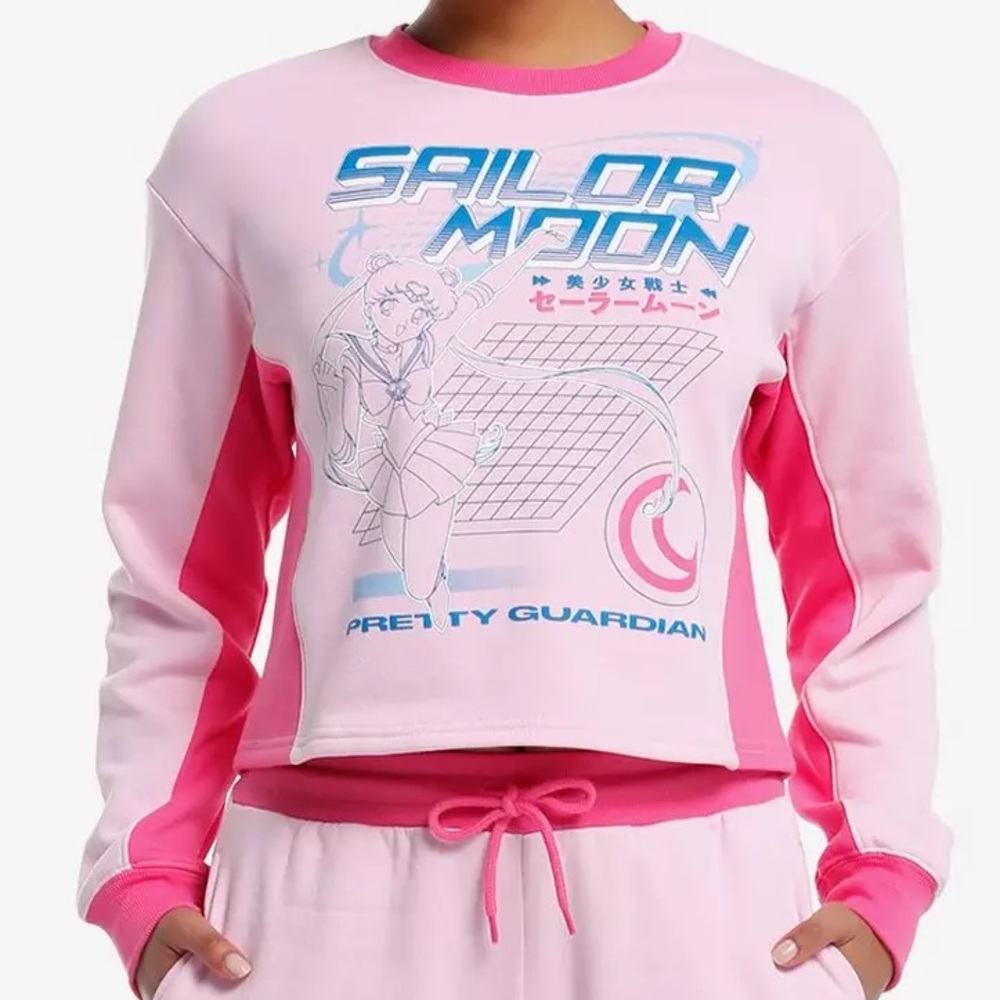 Pretty Guardian‎ Sailor Moon Color-Block Crop Sweatshirt Hot Topic